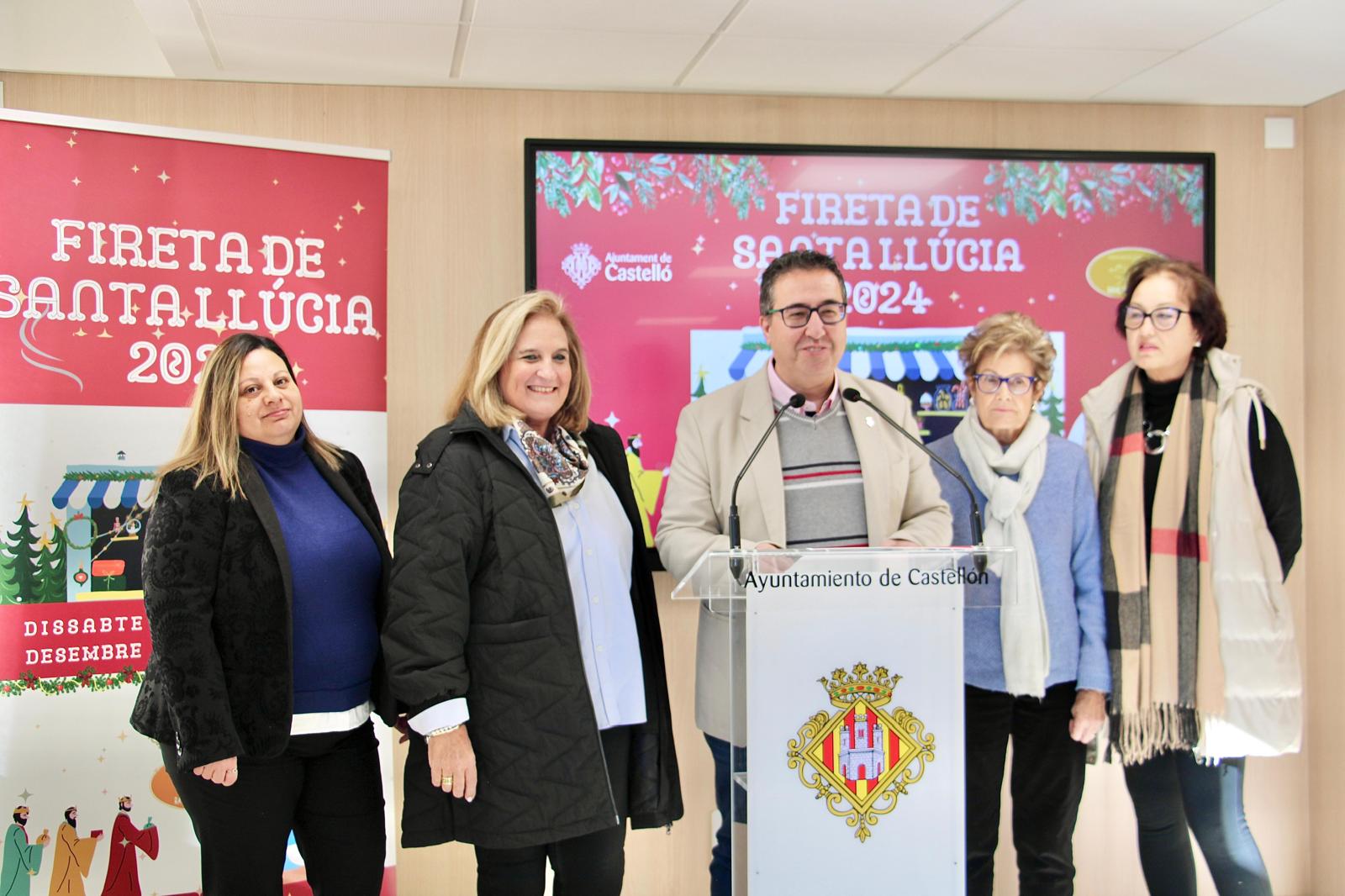 Castelló presenta la vintena edició de la Fireta de Santa Llúcia que se celebrarà aquest dissabte 14 de desembre